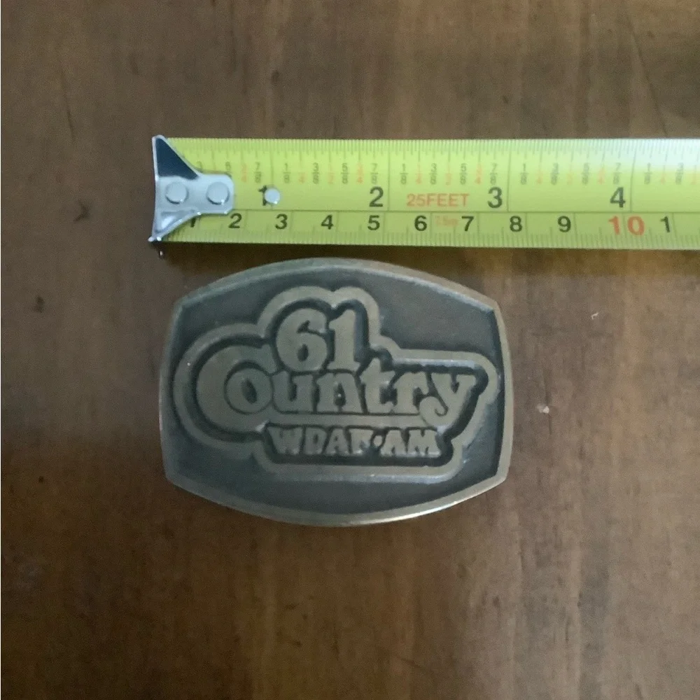 Vintage 61 Country WDAF AM Belt Buckle